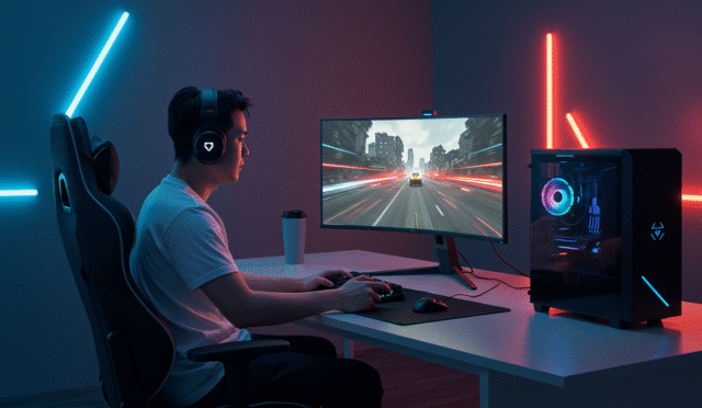 conceptual image of high performance gaming horizontal format